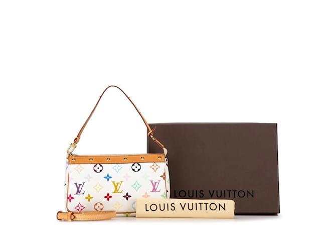 Pochette Accessoire Monogram Multicolore Louis Vuitton Cuir Plastique Blanc  ref.1448714