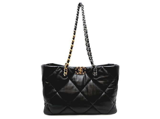 Borsa Tote Chanel 19 Chain per donne Nero