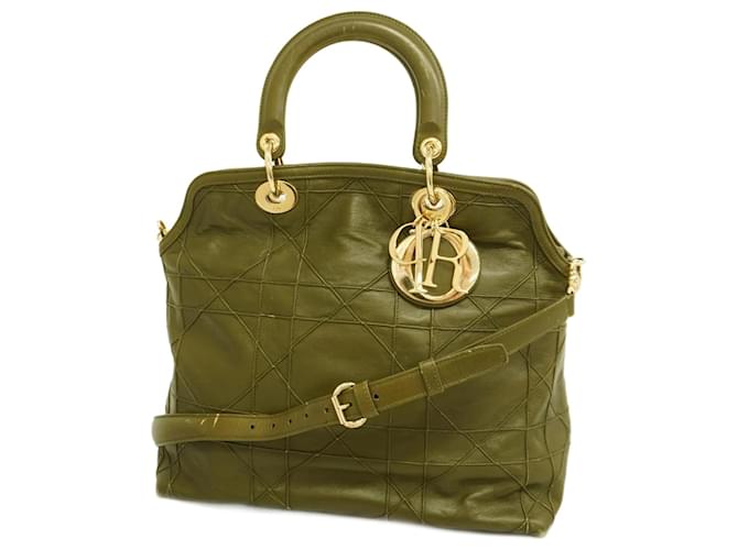 Borsa Christian Dior in verde muschio Verde oliva Pelle  ref.1448854