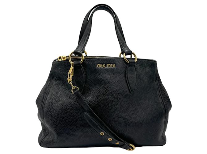 Schultertasche aus schwarzem Leder Miu Miu  ref.1448918