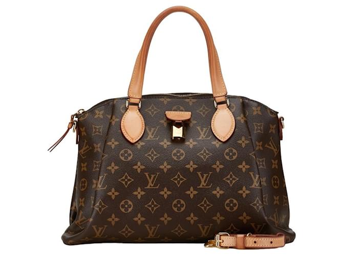 Borsa Louis Vuitton Monogram Rivoli MM Marrone Monogramma Pelle verniciata  ref.1448920