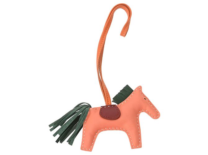 Hermès Handtaschenanhänger Hermes Rodeo PM Rot Orange Koralle