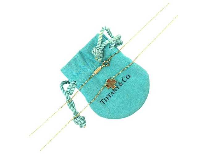 Colar cruz romana K18YG da Tiffany & Co. Dourado Ouro amarelo  ref.1448939