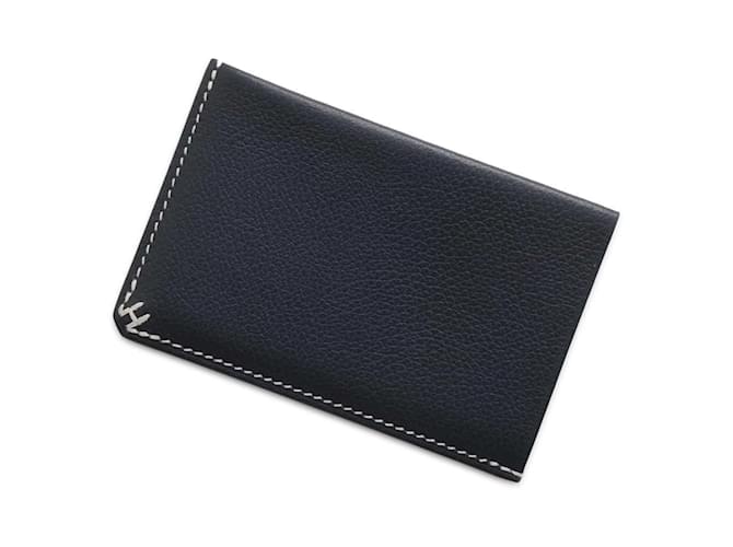 Hermès Hermes Business Card Holder in Blue Nuit  ref.1448980