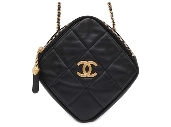 Sac à épaule Matelassé Chanel Cuir Noir  ref.1449000