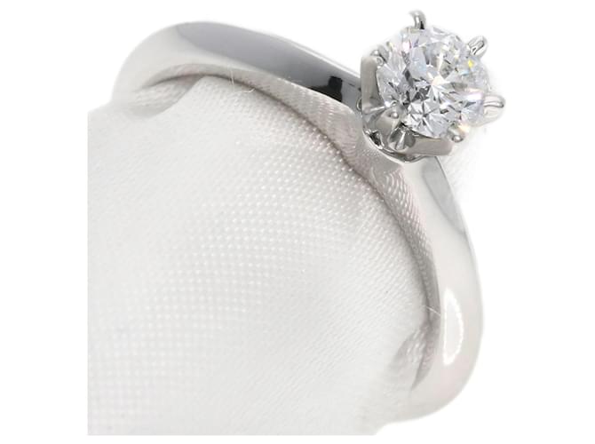 Tiffany & Co Bague en diamant solitaire Tiffany à bord tranchant Platine  ref.1449007