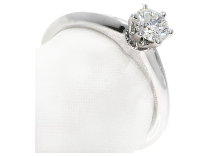 Tiffany & Co Bague en diamant solitaire Tiffany à bord tranchant Platine  ref.1449014