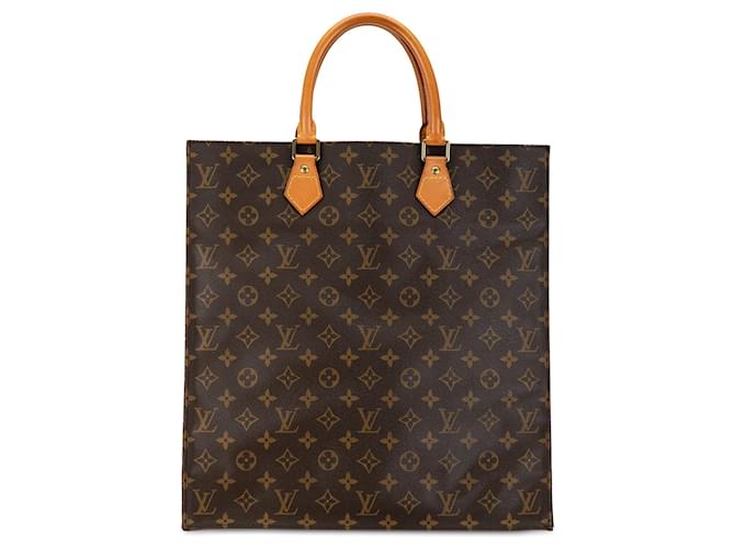 Brown Louis Vuitton Monogram Sac Plat Tote Bag Leather  ref.1449262