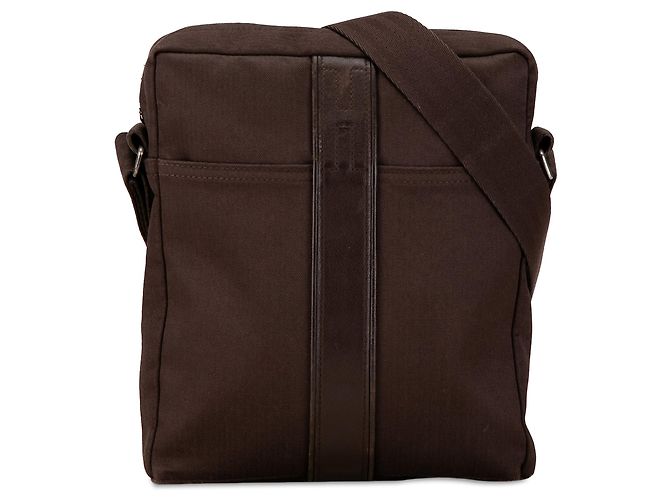 Borsa a tracolla Acapulco in tela marrone Hermès