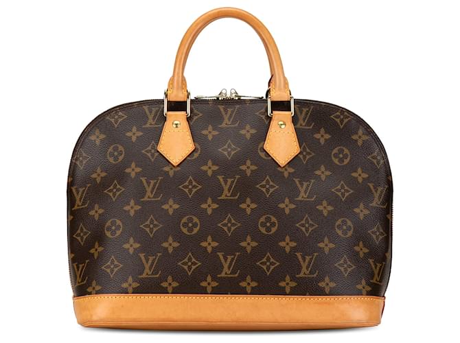 Bolsa de mão Alma PM Monograma Louis Vuitton marrom Couro  ref.1449293