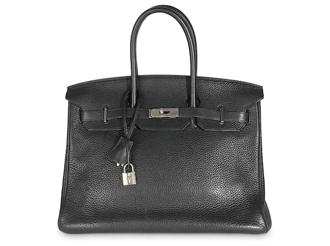 Hermès Black Clemence Birkin 35 PHW Leather  ref.1449396