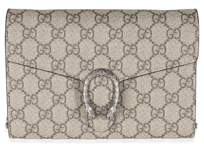 Gucci Beige GG Supreme Dionysus Chaîne Portefeuille Toile  ref.1449430