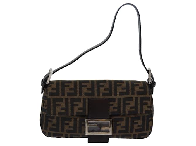 Fendi Zucca Marrom Lona  ref.1449547