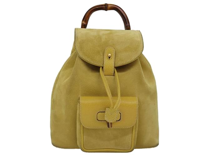 Gucci Bamboo Yellow Suede  ref.1449607