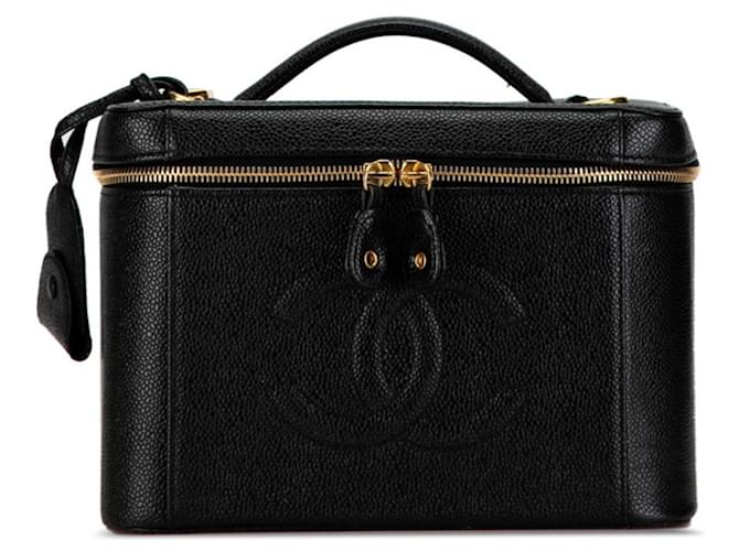 Chanel Vanity Black Leather  ref.1449667