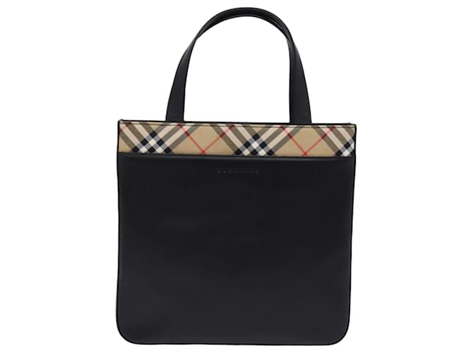 Burberry Nova Check Nero Sintetico  ref.1449718