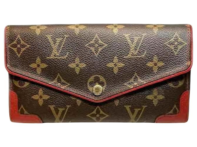 Louis Vuitton Portefeuille Sarah Brown Cloth  ref.1449754