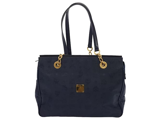 MCM Stark Visetos Synthétique Bleu  ref.1449795