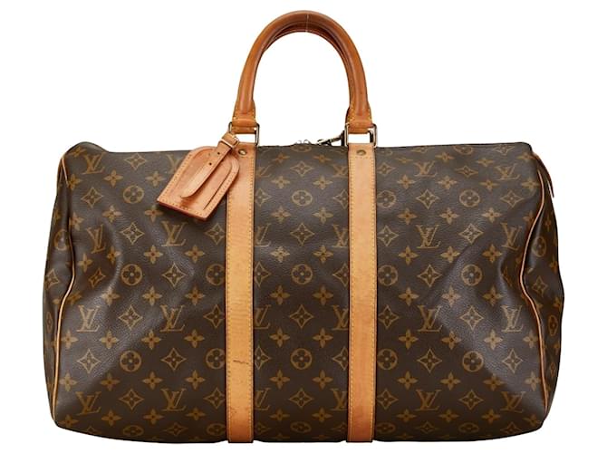 Louis Vuitton Keepall 45 Toile Marron  ref.1450027