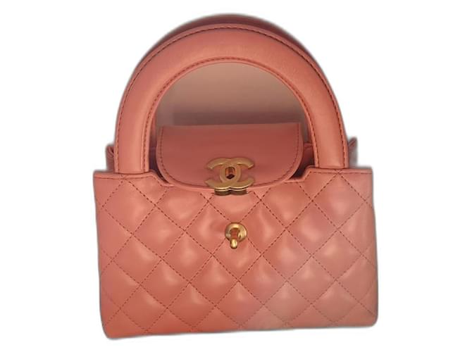 Girl Chanel Kelly Pink Leather  ref.1450075