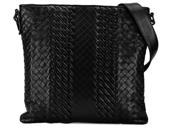 ショルダーバッグ・ポシェット BOTTEGA VENETA BLACK LEATHER CROSSBODY BAG Bottega Veneta Intrecciato Crossbody Bag