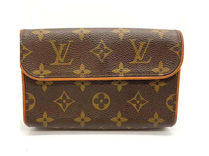 Louis Vuitton Monogram Pochette Florentine Waist Bag M51855 Brown Cloth  ref.1451196