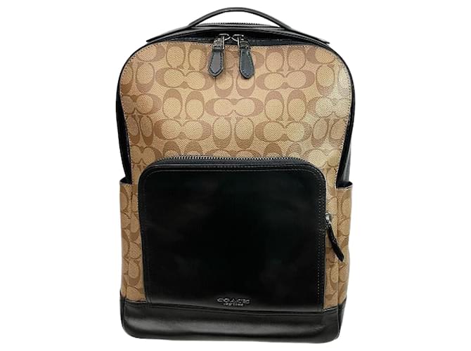 Autre Marque Coach Signature Graham Backpack F38755 Black Unisex in Good Condition ref.1451880 Joli Closet