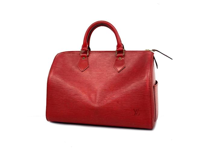 Sac à main Louis Vuitton Epi Speedy 30 Rouge  ref.1452044