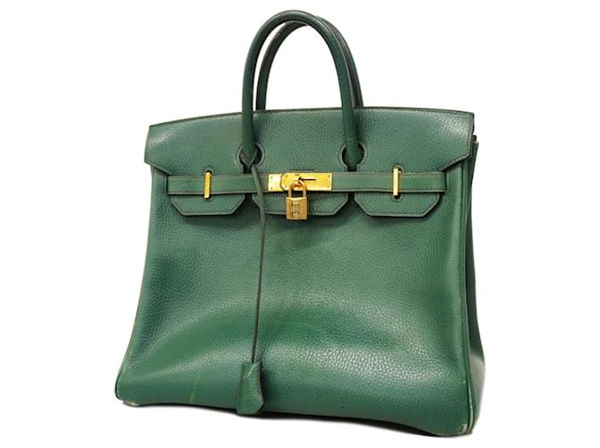 Hermès Borsa Hermes Haute Couture 32 Verde Pelle  ref.1452080