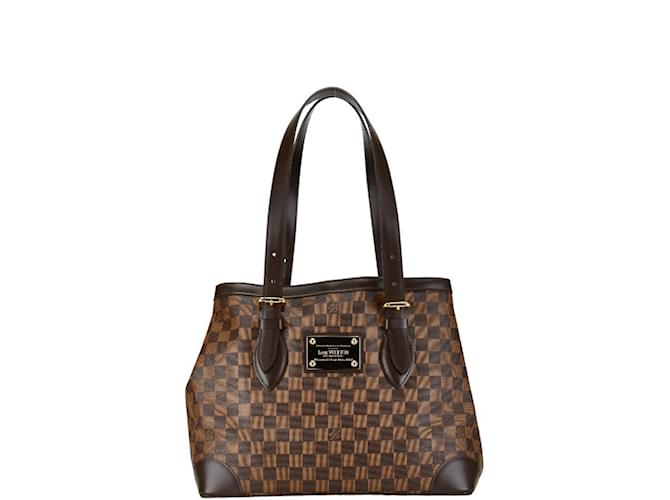 Louis Vuitton Damier Hampstead MM Handbag Brown Plastic  ref.1452233