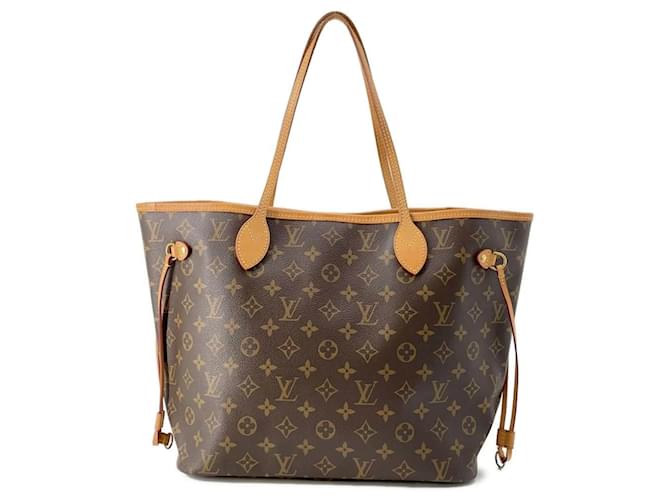 Neverfull Sac fourre-tout Monogram Louis Vuitton Cuir vernis Beige  ref.1452294