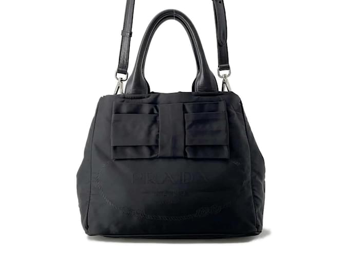 Prada schwarze Nylon-Tote-Tasche  ref.1452302