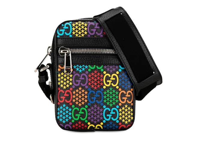 Gucci GG Psychedelic Shoulder Bag Black Multiple colors Leather Plastic  ref.1452315