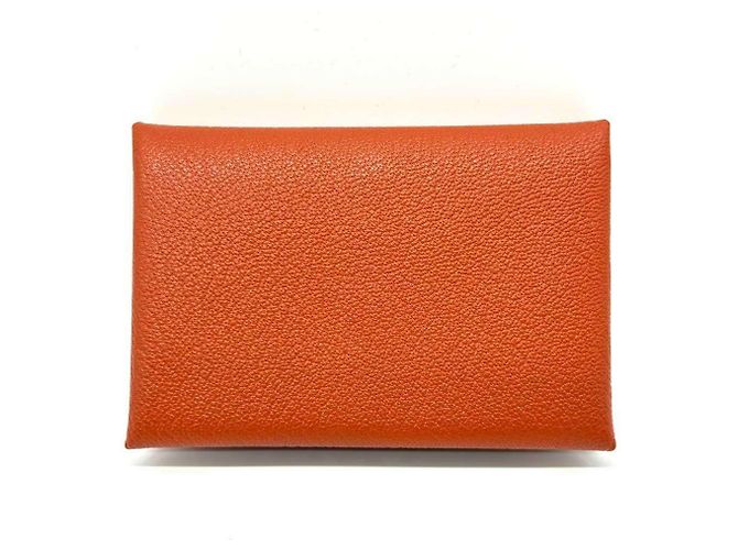 Hermès Calvi Duo Geldbörse/Münzcase Braun