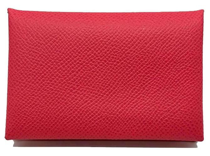 Hermès Hermes Pink Leather Card Case  ref.1452405