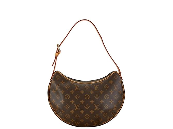 Bolso de Hombro Croissant MM Monograma Louis Vuitton Castaño Cuero Plástico  ref.1452426