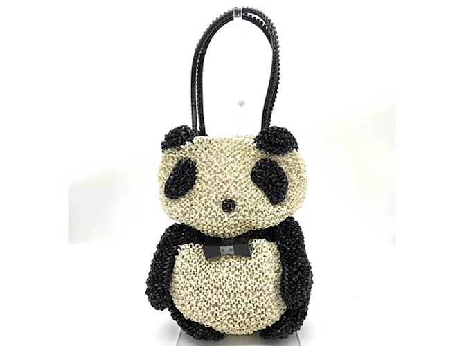 Autre Marque Anteprima Panda Handbag Black White Plastic  ref.1452432