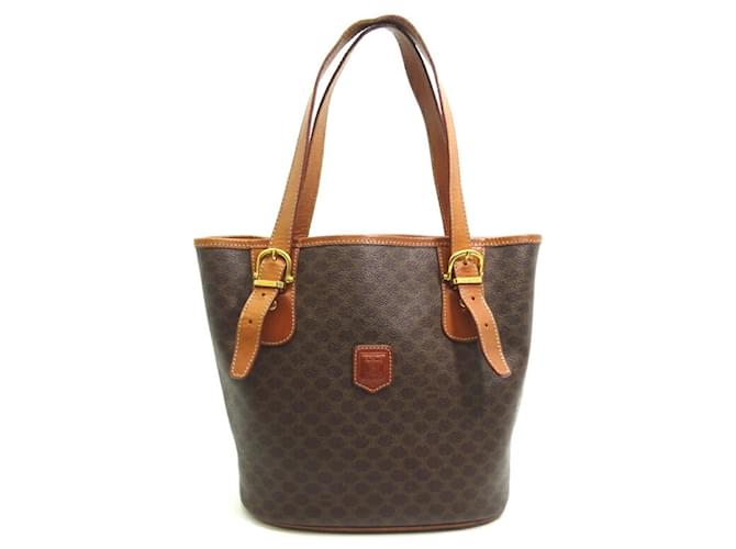 Céline Bolso de hombro Celine Macadam Castaño Plástico  ref.1452640