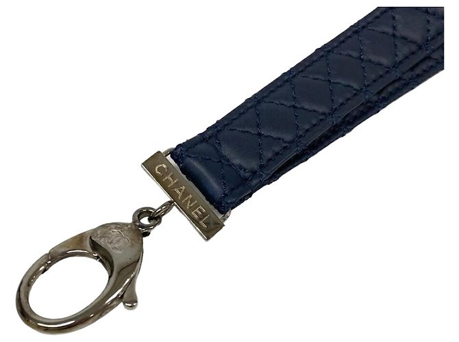 Chanel Neck Strap Coco Mark Accessory Navy blue