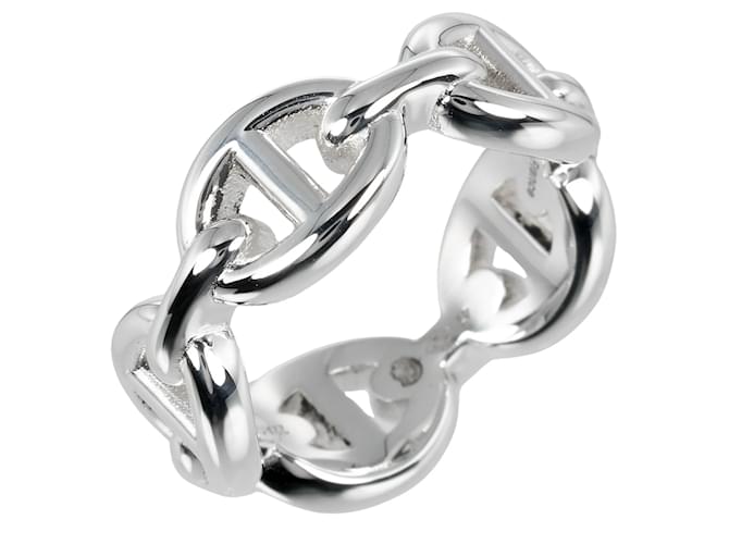 Ring Hermès Anillo Chaine d'Ancre Hermes Plata  ref.1452698