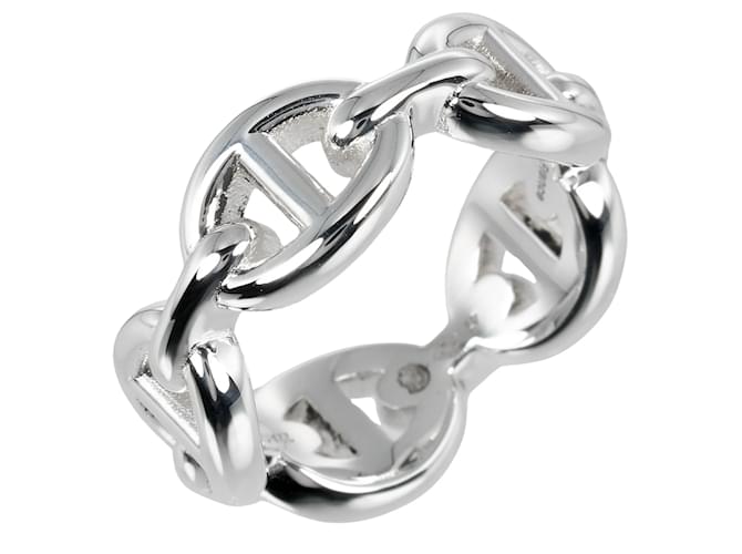 Hermès Hermes Chaine d'Ancre Band Ring Silver ref.1452698