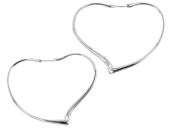 Tiffany & Co. Heart Hoop Earrings Silver  ref.1452725