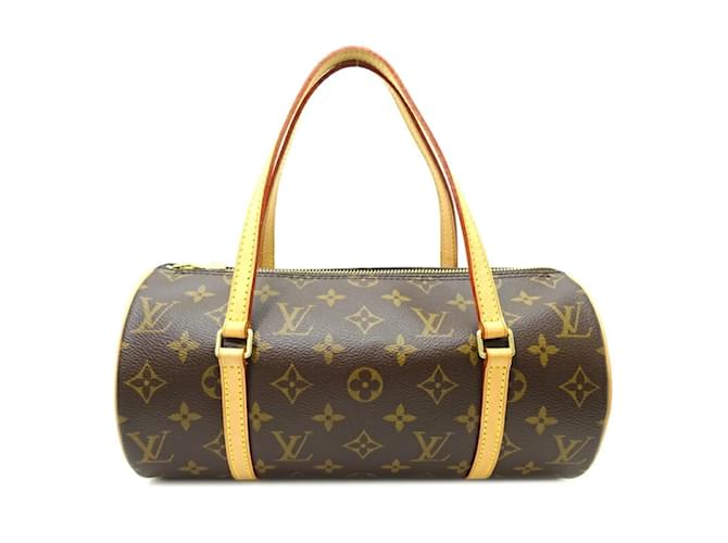 Bolsa Louis Vuitton Papillon 26 Marrom Damier ebene Monograma Couro envernizado  ref.1452819