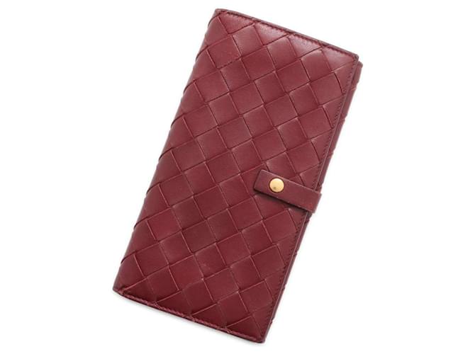 Bottega Veneta Red Long Bill Wallet Leather  ref.1452837