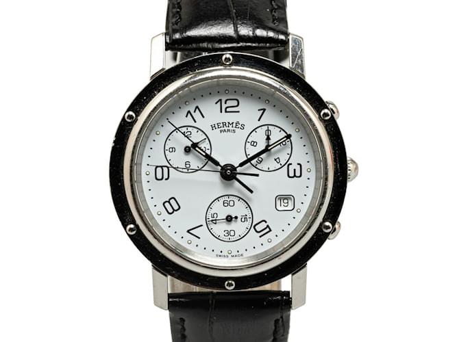 Hermès Hermes Clipper Chrono Watch CL1.910 White  ref.1452850