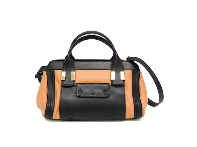 Chloé Little Alice Leather Handbag Black Camel ref.1452999 - Joli Closet