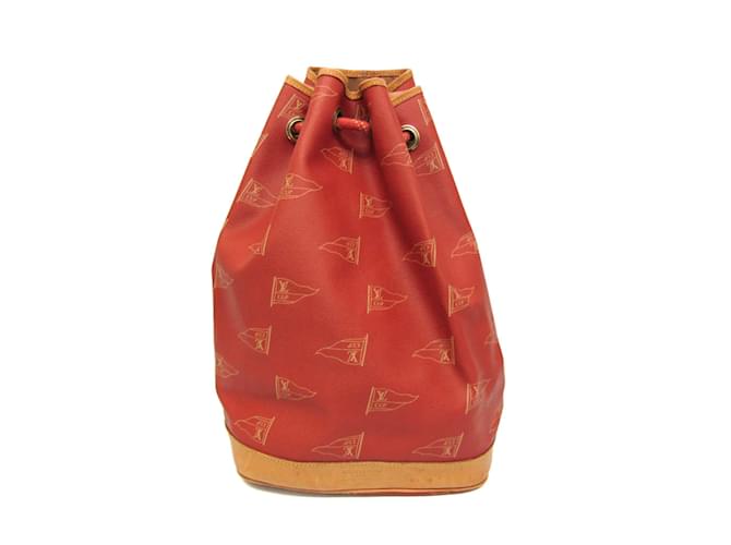 Sac à épaule Louis Vuitton Cup Saint Tropez 1995 Cuir Toile Marron  ref.1453001