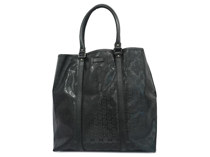 Gucci Black Tote Bag GG Imprime Plastic  ref.1453026