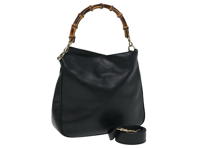 Sac à épaule en cuir GUCCI Bamboo 2way Marron 001 2113 1638 Auth 76394  ref.1453057