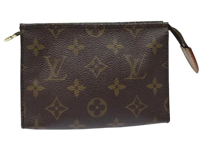 LOUIS VUITTON Monogram Poche Toilette 15 Pouch M47546 LV Auth 80429 Monogramma Tela  ref.1453077